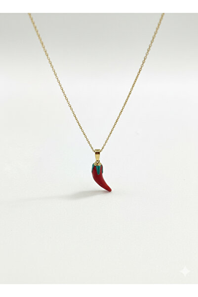 Minia Cam El Yapımı Biber Charm Kolye Ucu