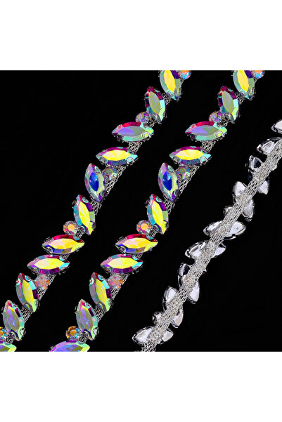 Choice سلسلة كريستالية مرصعة بأحجار الراين، طولها 90 سم/ياردة، مقاس AB-12 مم،...