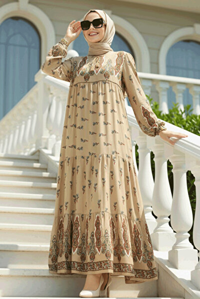 Neva Style Φόρεμα Hijab με σχέδιο βιζόν 50092V