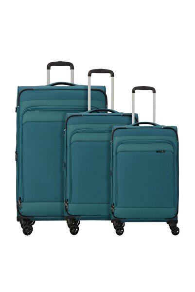 D&N Travel Line 9504 4 Rollen Kofferset 3-teilig mit Dehnfalte