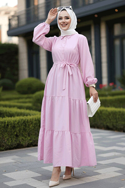 N.S NEVA STYLE فستان تيزيت بودرا بأزرار 30391PD