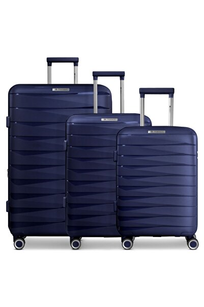 Franky London 4 Rollen Kofferset 3-teilig mit Dehnfalte