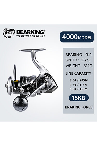 BEAR بكرة صيد جديدة من ماركة BEARKING، 9 4000، مناسبة لصيد الأسماك في المياه ...