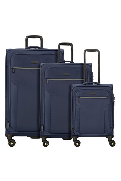 D&N Travel Line 9704 – 4-Roll-Kofferset, 3-teiliges Dehnfalte-Set