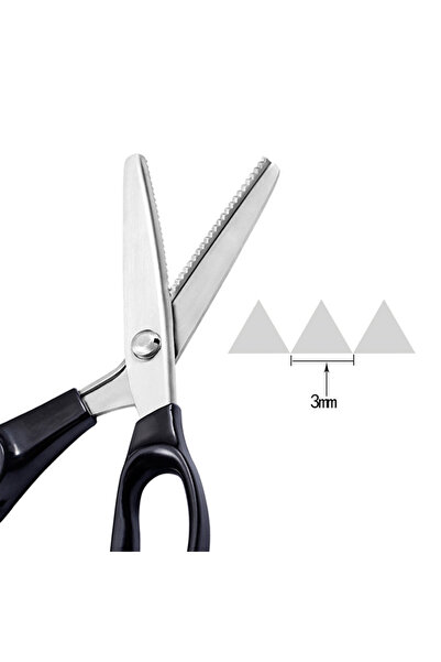Choice6 Triangle 3mm Stainless Steel Pinking Shears Comfort Grip Handled Prof...