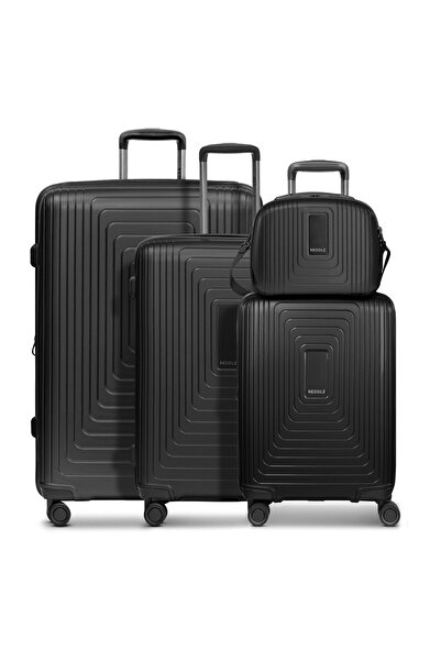 REDOLZ Essentials 14 4-Rollen Kofferset + Beautycase 4 tlg. mit Dehnfalte