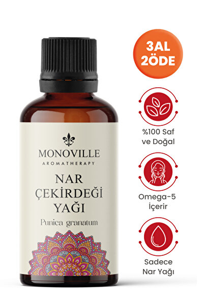 Monoville Nar Çekirdeği Yağı 30 ml Soğuk Sıkım %100 Saf ve Doğal (Pomegrenate...