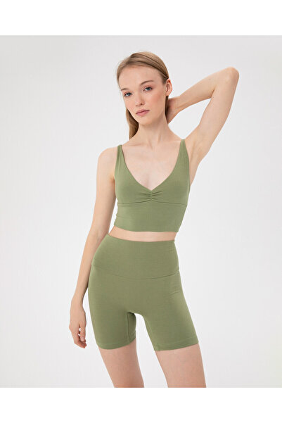Ayma Active Green Ecovero ™   Strappy Bustier - with Chest Pads and Shirring