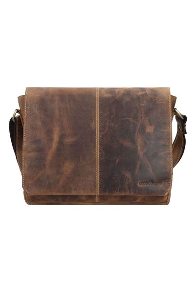 Greenburry Kožená vintage kabelka cez rameno 33 cm
