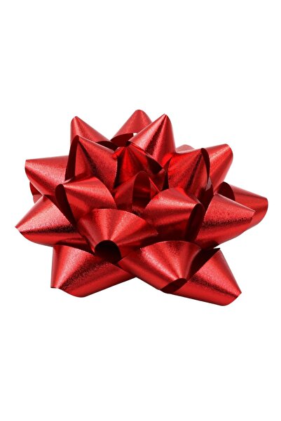 BRIZZOLARI Set of 10 self-adhesive stars, 9 cm, Brizzolari, metallic red color
