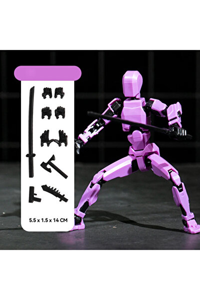 Choice مجسم شخصية تيتان 13 الأرجواني بطول 14 سم، دمية مجسم شخصية لاكي 13، مجس...