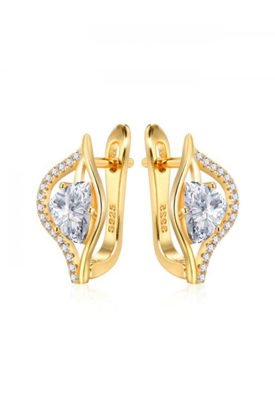 OEM 14K Gold Plated Earrings with Zirconium Crystals Samira