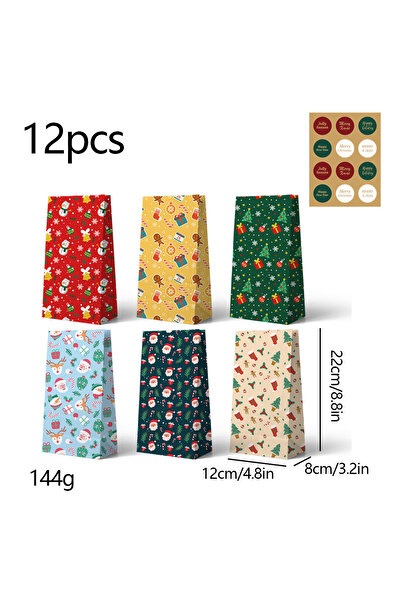 Choice أخرى أخرى 621-12 قطعة 24 قطعة، أكياس طعام عيد الميلاد، زينة عيد الميلا...