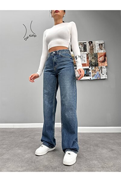 ESRAHELVACI Pantaloni Blue Washed Straight Orj Jean