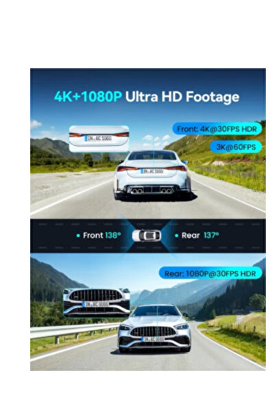 DDPAI كاميرا لوحة القيادة Z60 PRO بدقة 4K للأمام والخلف