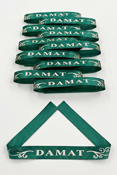 ZEYMERADE Yeşil Gümüş Damat Kol Kurdele, 1 Adet Bant Ve Bileklik Nedime Düğün...
