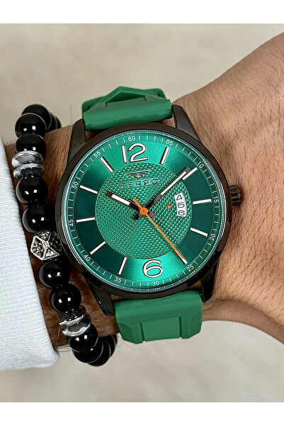 FERRO Yeşil Silikon Kordon Erkek Kol Saati F11316d-zj