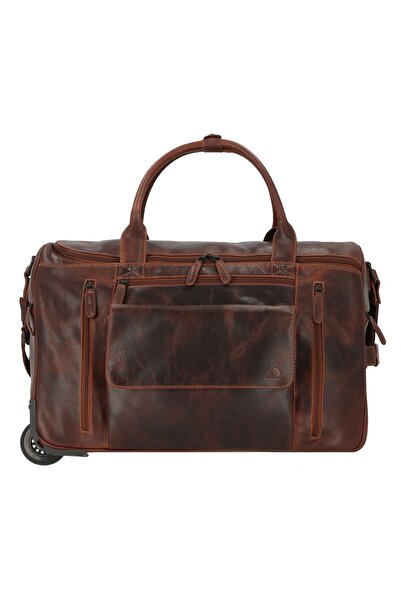 Greenburry Robuste 2 Rollen – 53 cm Leder-Reisetasche