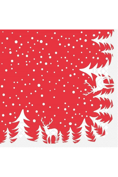 Mank Șervețele de masă, 3 straturi, hârtie de mătase - Marvin (model de iarnă...