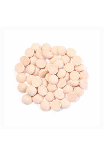 Choice 50 قطعة من الخرز الخشبي الطبيعي نصف المشطوف، 10 مم، 10/12/15/20/25/30 مم