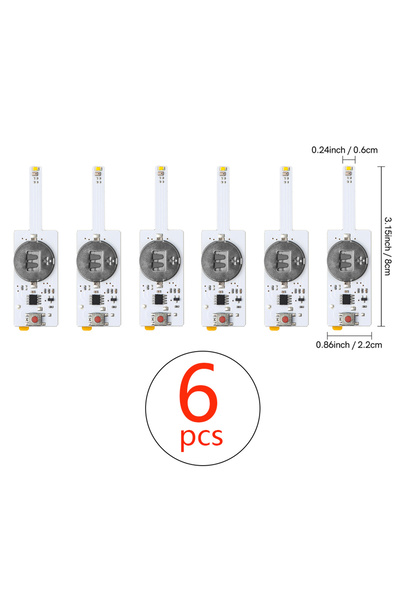 Choice ٦ قطع، ٣-١٢ قطعة، شموع LED قابلة للنفخ لإضاءة بطاقات أعياد الميلاد، أض...
