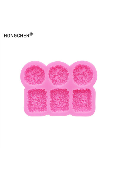 Choice قالب حلوى سيليكون دائري على شكل قلب وردي دوامي على شكل نجمة خماسية مصن...