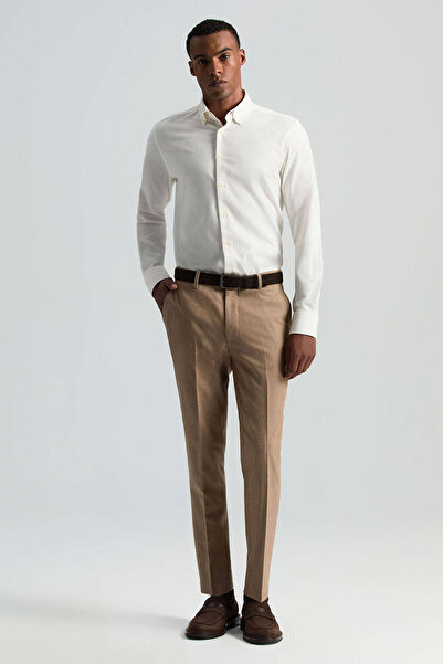 Hemington Yün Kaşmir Camel Flanel Chino Pantolon