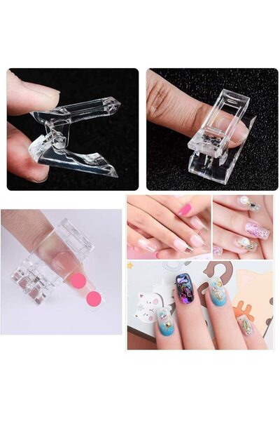 Remy Belle 10 Pieces Nail Tips Clip for Quick Building Poly Gel