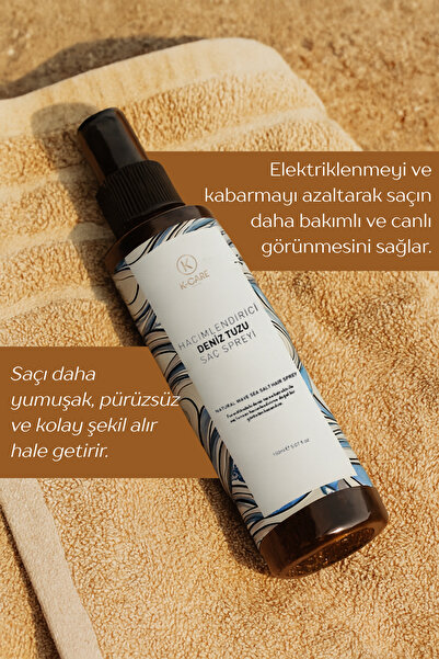 K K-CARE Cosmetics Deniz Tuzu Saç Spreyi - Doğal Dalga Sağlayan ve Hacim Veren Saç Spreyi 150 ml