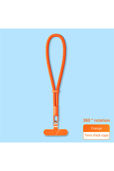 Choice حبل تعليق للهاتف المحمول برتقالي اللون مضاد للسقوط، مزود بأحزمة معصم ق...