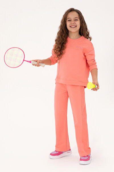 U.S. Polo Assn. Kız Çocuk Neon Pembe Şeritli Eşofman Altı 50317901-VR105