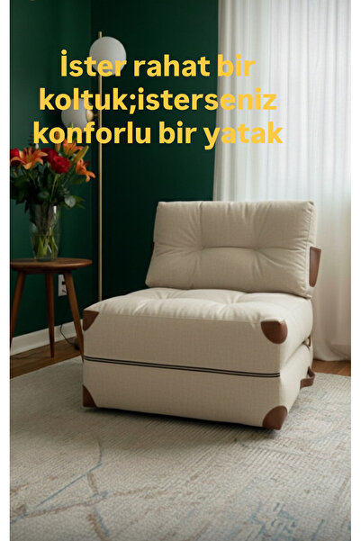 PUFYMAX Comfy Yeni Nesil Bohem Tekli Koltuk,yataklı Katlanır Berjer,yer Yatağı, Modüler Yapı 80x80 |85cm