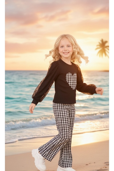 zavera for kids مجموعة مكونة من قطعتين مزينة على شكل قلب