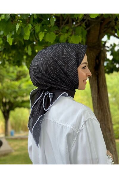 MONOORO GEOMETRİK YILDIZ DESEN BAHAR IŞIĞI SOFT EŞARP