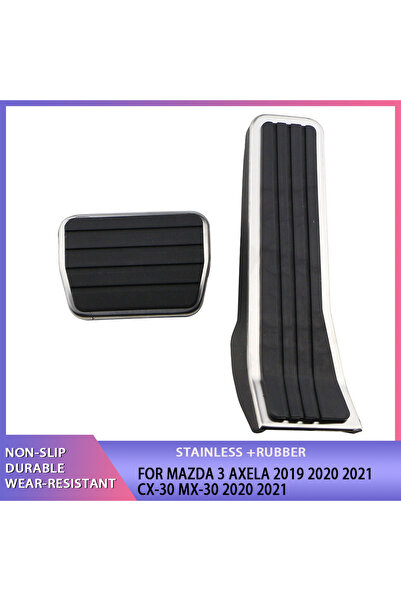 Choice AT pedal Car Accelerator Gas Pedal Brake Pedals Clutch Pedal Cover for Mazda 3 Axela 2019 2020 2021