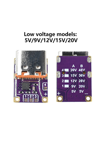 Choice وحدة شحن سريع منخفضة الجهد PD3.0 وPD3.1 وQC3.0 تعمل بجهد تشغيل 5/9/12/15/20/28/36/48 فولت تيار مستمر