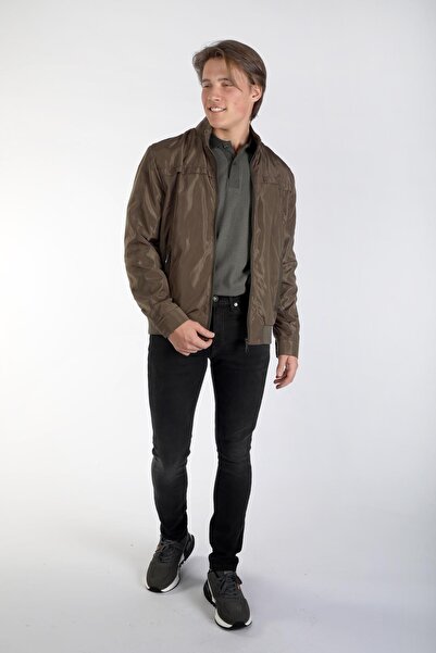 Lee Cooper معطف فابلوس المنسوج للرجال أ. كاكي