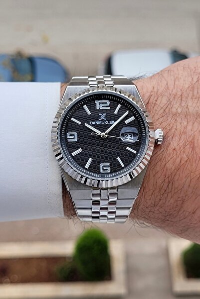 Daniel Klein Kadranı Siyah Kordonu Metalik Renk 2 Yıl Garantili 41 mm Takviml...