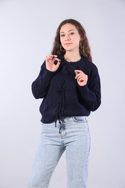 Mckanzie 01903 Mohair Thick Lace-Up Cardigan