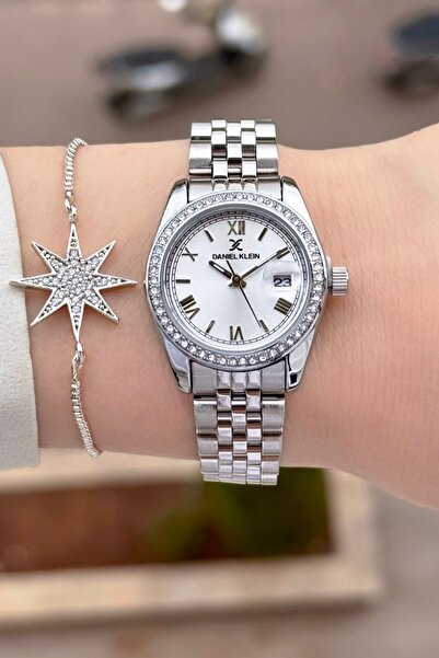 Daniel Klein Silver Renk 24 Ay Garantili 28 mm Kadın Kol Saati ve Bileklik