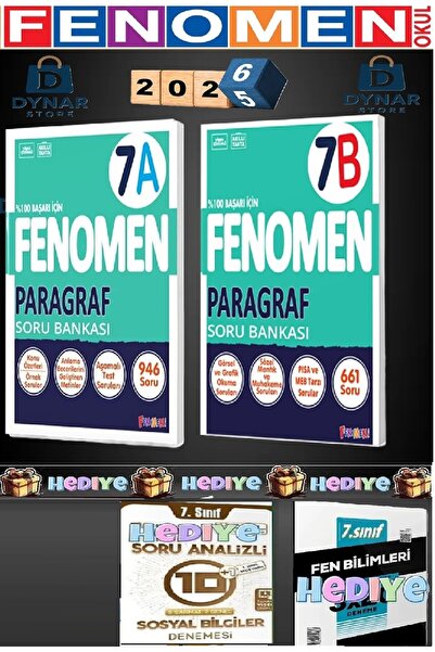 Fenomen Yayıncılık Fenomen 7.sınıf Paragraf A Ve B Ve 2 Kitap Hediyeli