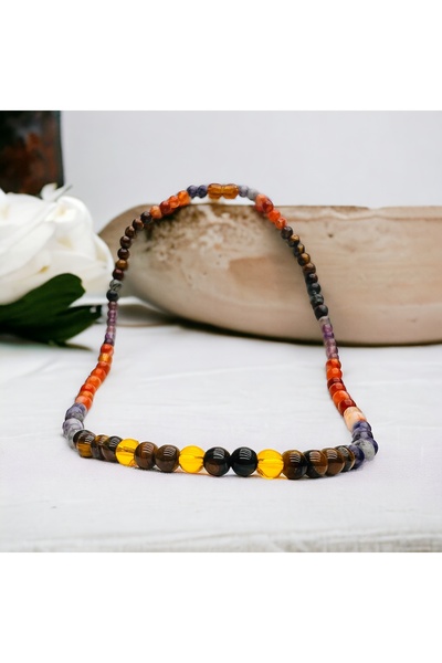 ŞİFAMTAŞ Çocuk Doğal Taş Koruma Kolyesi – Enerji & Odak & Nazara Karşı – (tam...