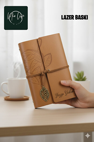 Mio Life Kişiye Özel Lazer Baskılı İsim Yazılı El Yapımı Deri Görünümlü Bağla...