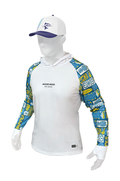 Moose Mood Ocean - Pro Series Kapüşonlu, Uzun Kollu Balıkçı Yelkenci UV Korumalı Tişört