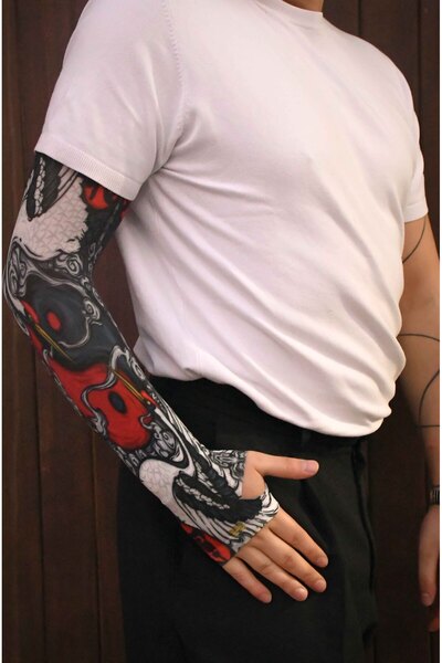 Oyuncu & Sporcu Yarım Eldivenli Kol Kolluk – Parmak Detaylı Arm Sleeve