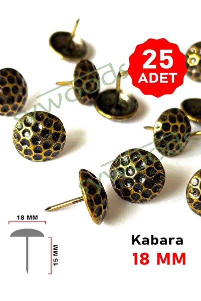 sywoods 25 Adet 18 mm Petek Kabara Raptiye Hobi Çivisi Koltuk Çanta Tasarım Aksesuar Süsü