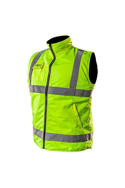 NEO Tools Vesta de lucru cu 2 fete, reflectorizanta, galben, model Visibility...