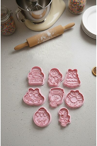 hediyesepetinde 🎅   مجموعة قوالب الكوكيز ذات الطابع العاملي (8 قطع) |   تصمي...