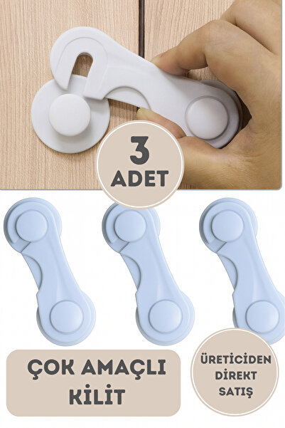 WAPPA 3 ADET Güvenlik Kilidi Çok Amaçlı Kapak Çekmece Beyaz Eşya Güvenlik Kilidi