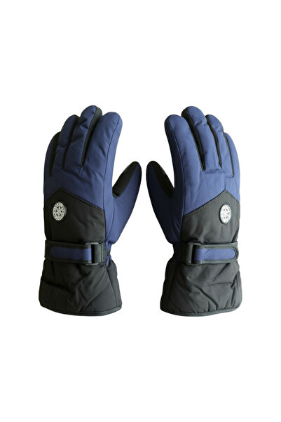 Mustran Su Geçirmez İçi Kalın Kürklü Kışlık Kar Kayak Motosiklet Outdoor Eldi...